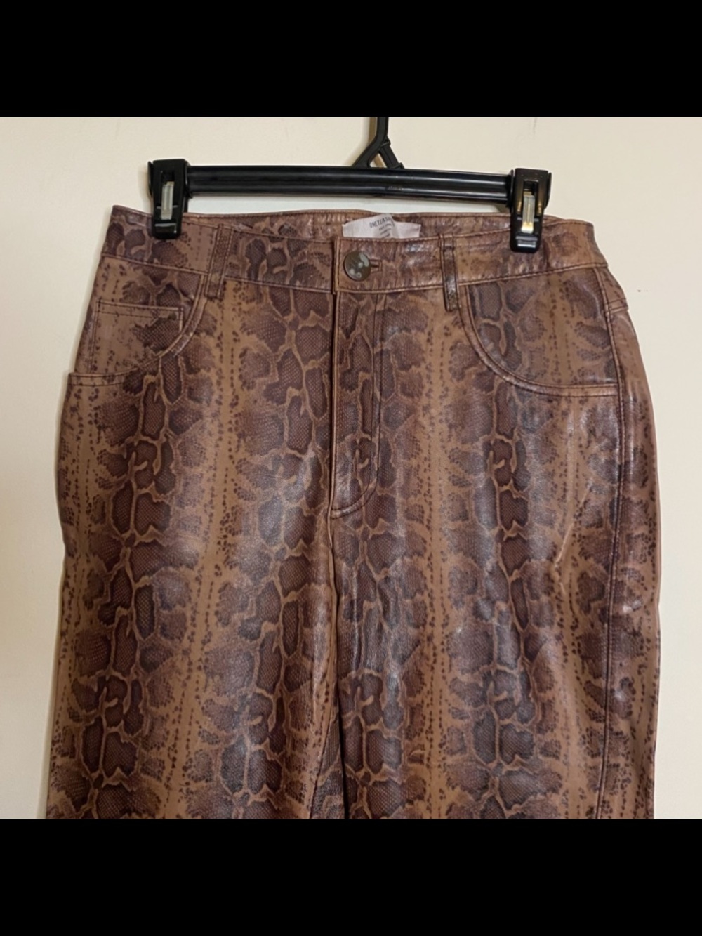 One Teaspoon Python Snakeskin Leather Pant - Picture 9 of 14